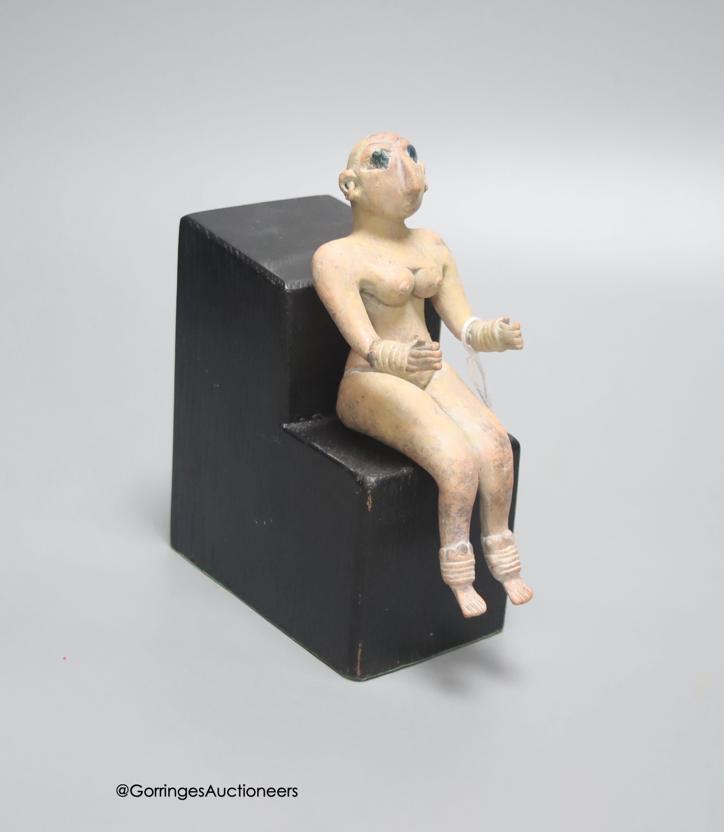 Afghan terracotta seated figure